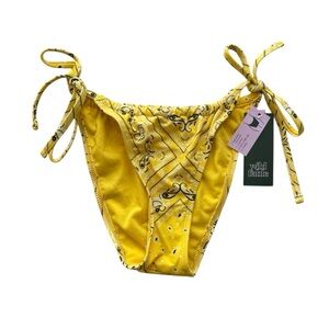 Wild Fable Yellow Bandana Print Cheeky Bikini Bottoms XS
